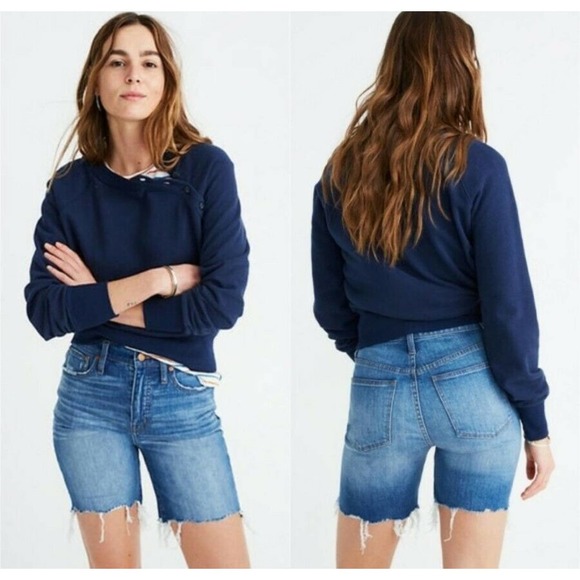 Madewell Bermuda Denim Jean Raw Hem Shorts Erwin - Picture 1 of 9
